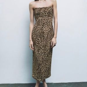 Zara leopard dress- new with tags - size medium l